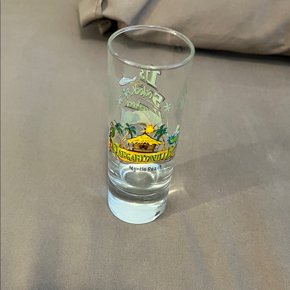 Margaritaville Tropical Shot Glass with Yellow and Green Accents